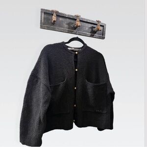 Black Women's Cardigan Sweater